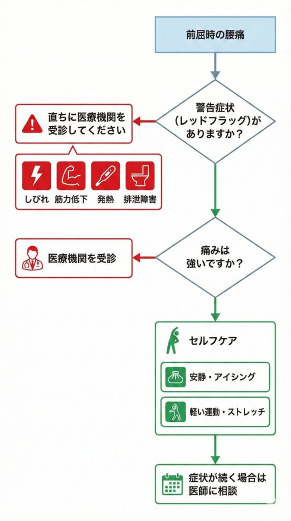前かがみで腰が痛い原因と対策|30秒セルフチェック