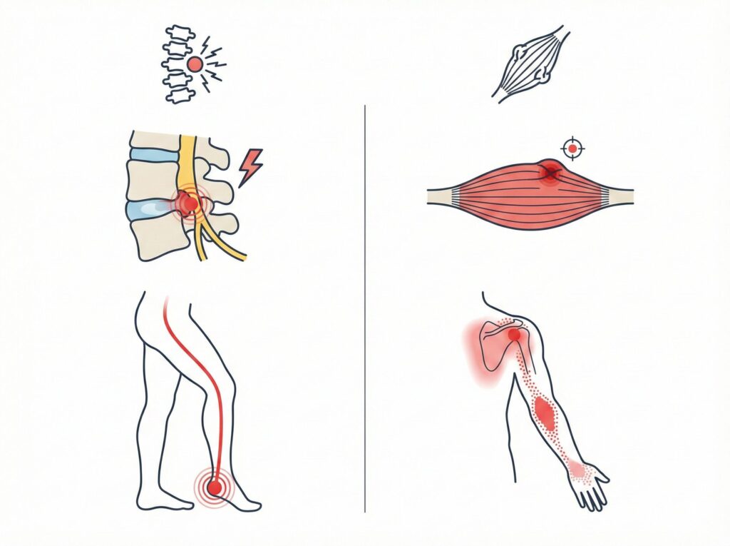 坐骨神経痛 トリガーポイント 見分け方｜神経痛と筋の関連痛の違い