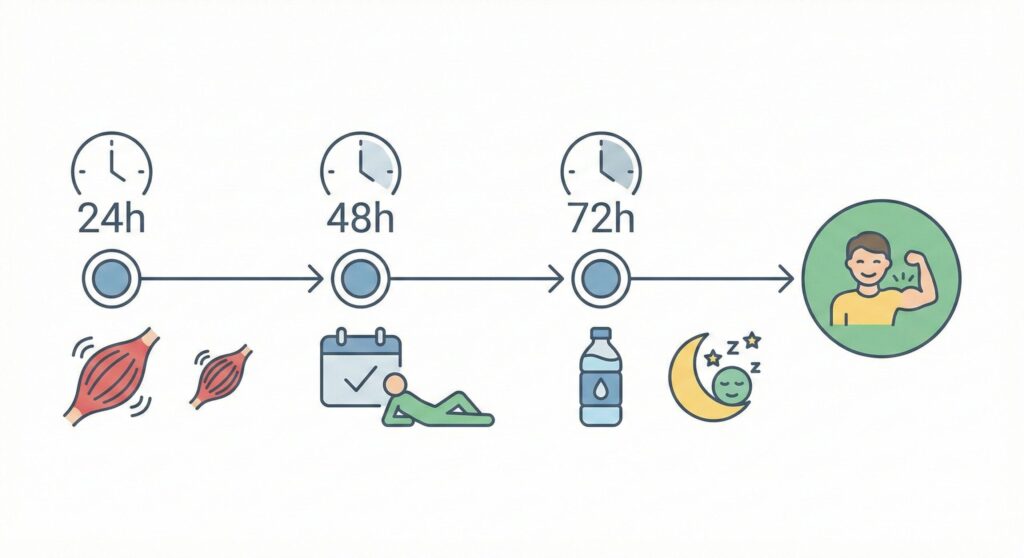遅発性筋肉痛（DOMS）対策｜回復の目安と休息
