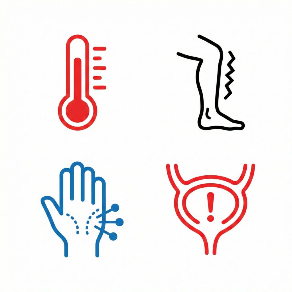 坐骨神経痛 受診目安｜しびれ・脱力・排尿排便の異常は要相談