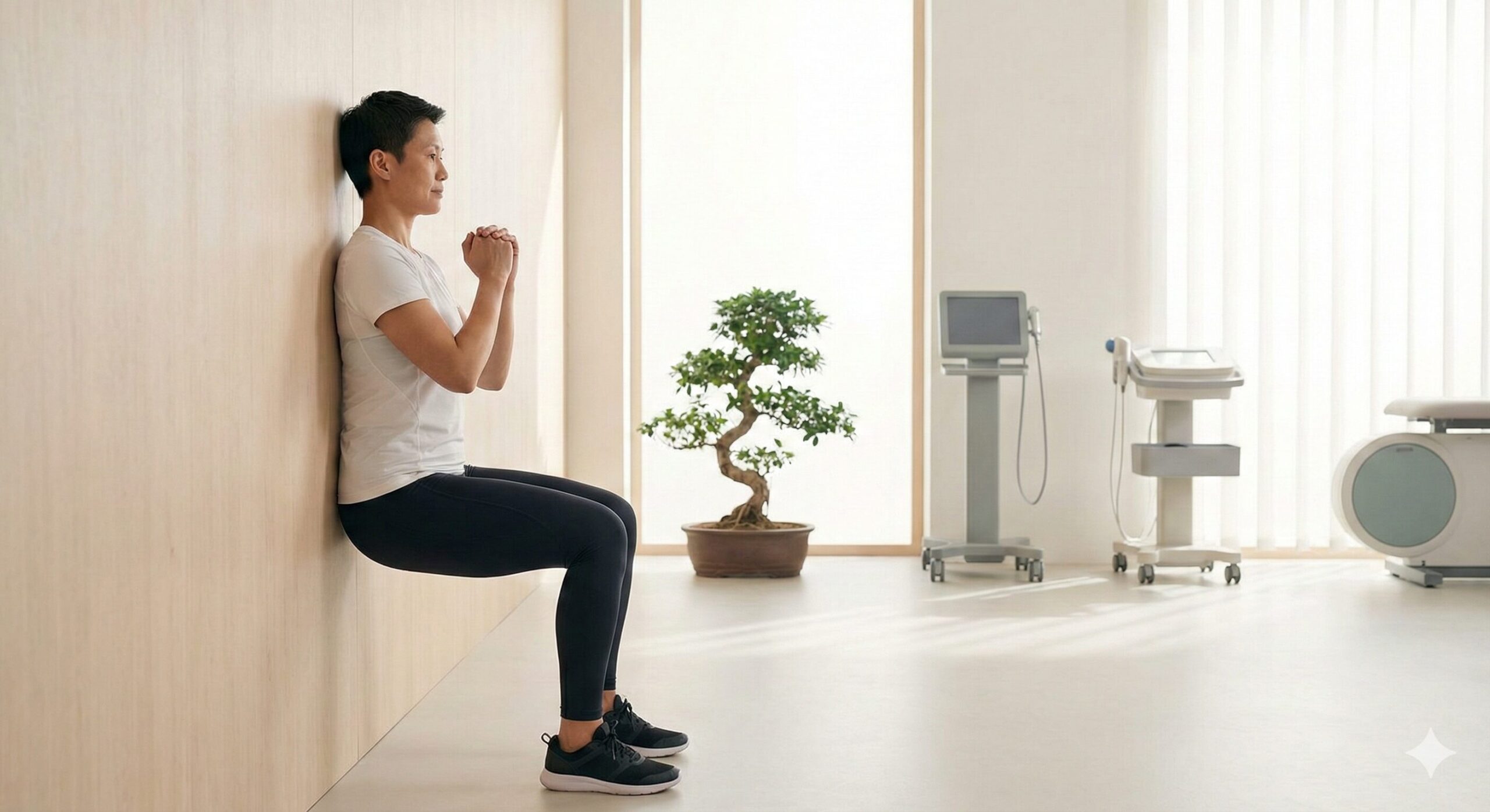 アイソメトリック運動のメリット・デメリット｜壁スクワットの例