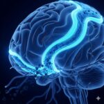 睡眠中に脳脊髄液が脳内の老廃物を洗い流している「グリンパティック・システム」のイメージイラスト。